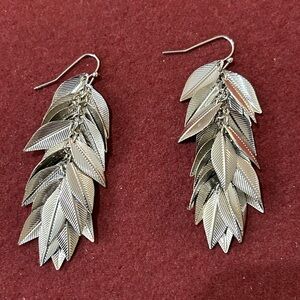 Elegant Silver Leaf Earrings